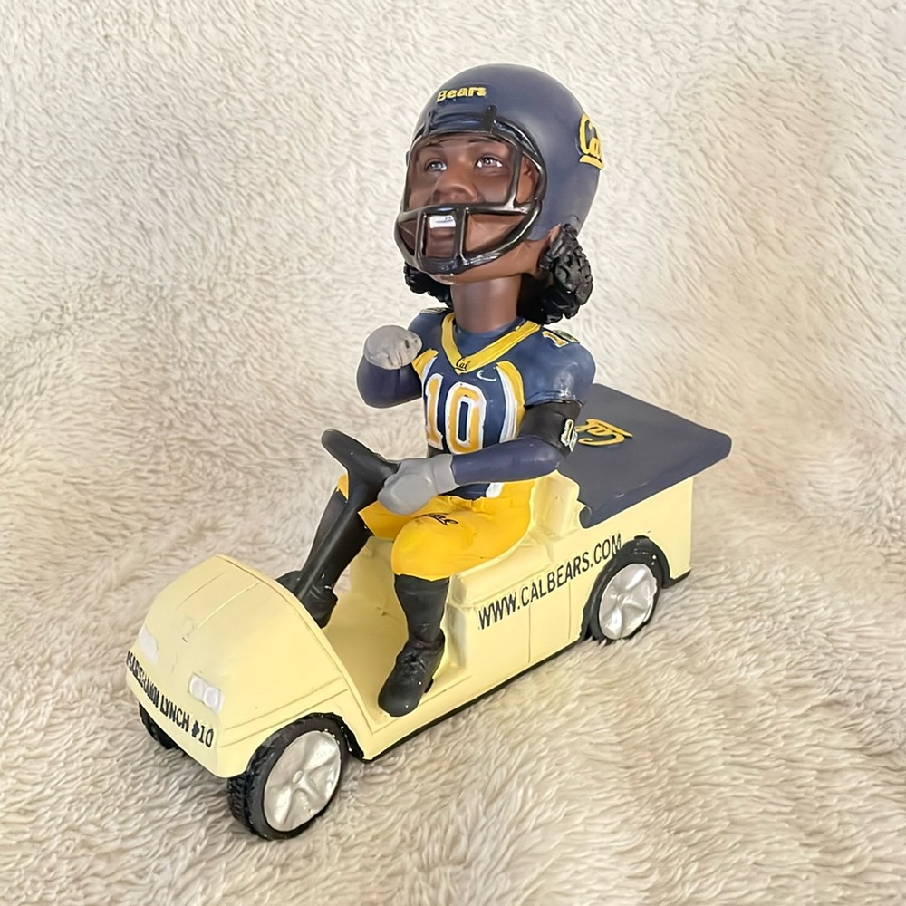 New California Golden Bears Marshawn Lynch Golf Cart Bobblehead